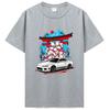 Silvia S15 White Car Graphic T Shirts Initial D Drift TShirt Cotton Short Sleeve Oversize T-shirt Clothing Oversized