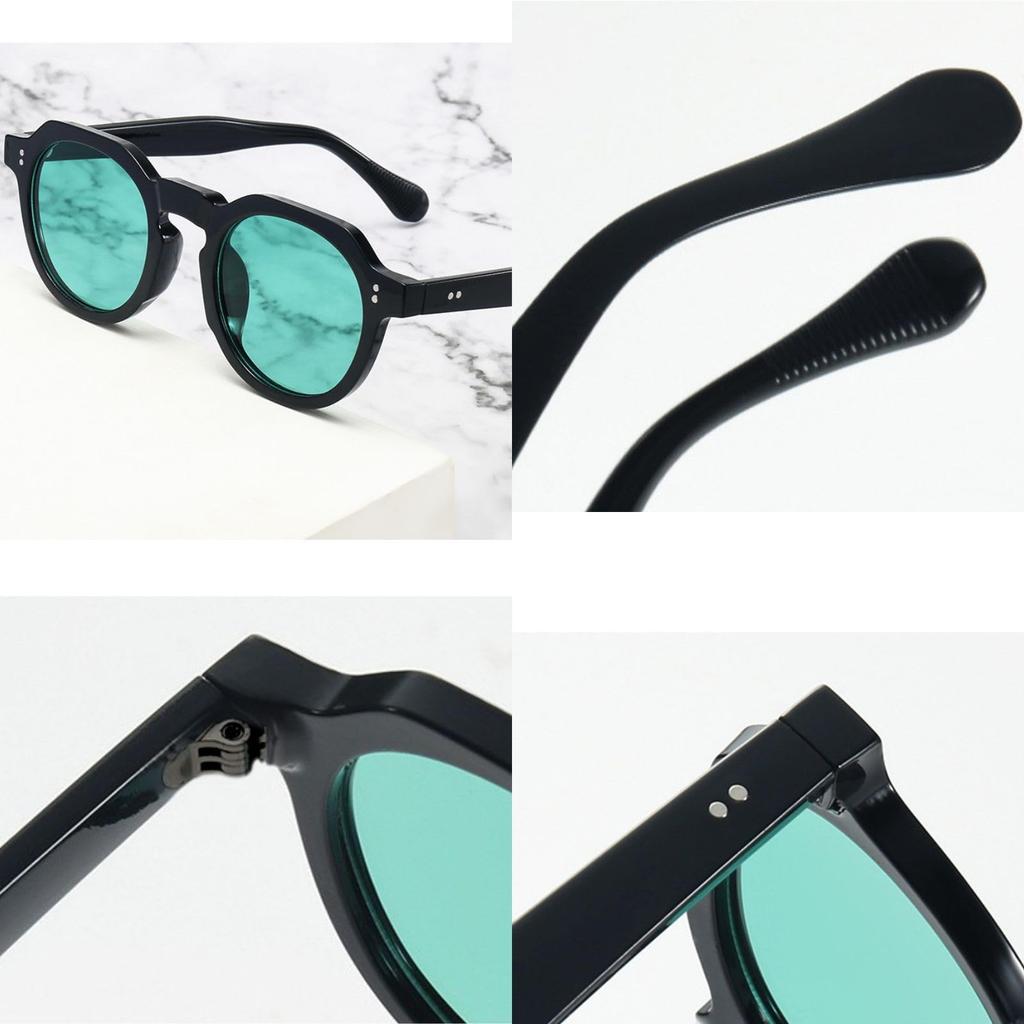 [Dea Bona] Sunglasses, Crown Panto Retro Round, Colored Lenses, Korean Style, Streetwear, Y2K, Travel, Sports, Driving, Fishing, Hiking, Men's &