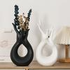 Ceramic vase dried flower vase Dry Flower Arrangement Office Home Decoration Accessories  Living Room Decoration Ornaments