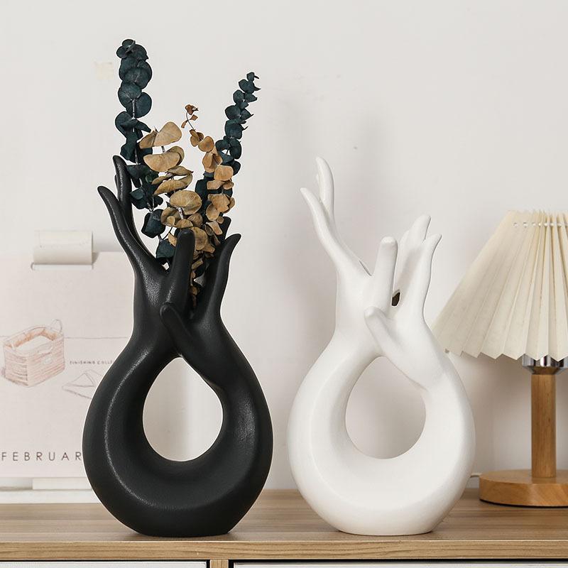 Ceramic vase dried flower vase Dry Flower Arrangement Office Home Decoration Accessories Living Room Decoration Ornaments
