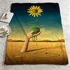 art SSalvador Dalii Throw Warm Soft Flannel Blanket Multiuse for Sofa Bed Camping Travel Nap