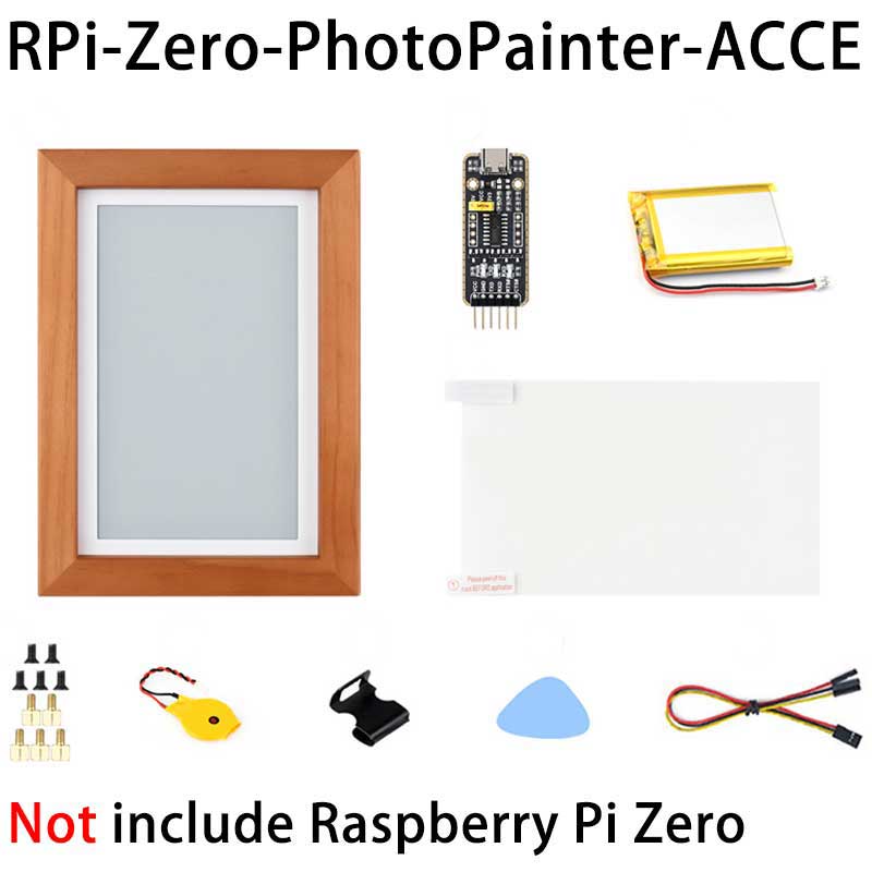 Raspberry Pi Zero Pi0 2W Digital Photo Frame 7.3 inch E6 Full Color E Paper Ink Calendar Art Poster RPi Zero-PhotoPainter