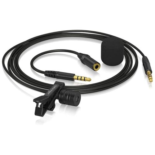 Behringer BC LAV GO Broadcast Lavalier Microphone, 3-Pole, 3.5mm Jack, Supercardioid Polar Pattern, Black