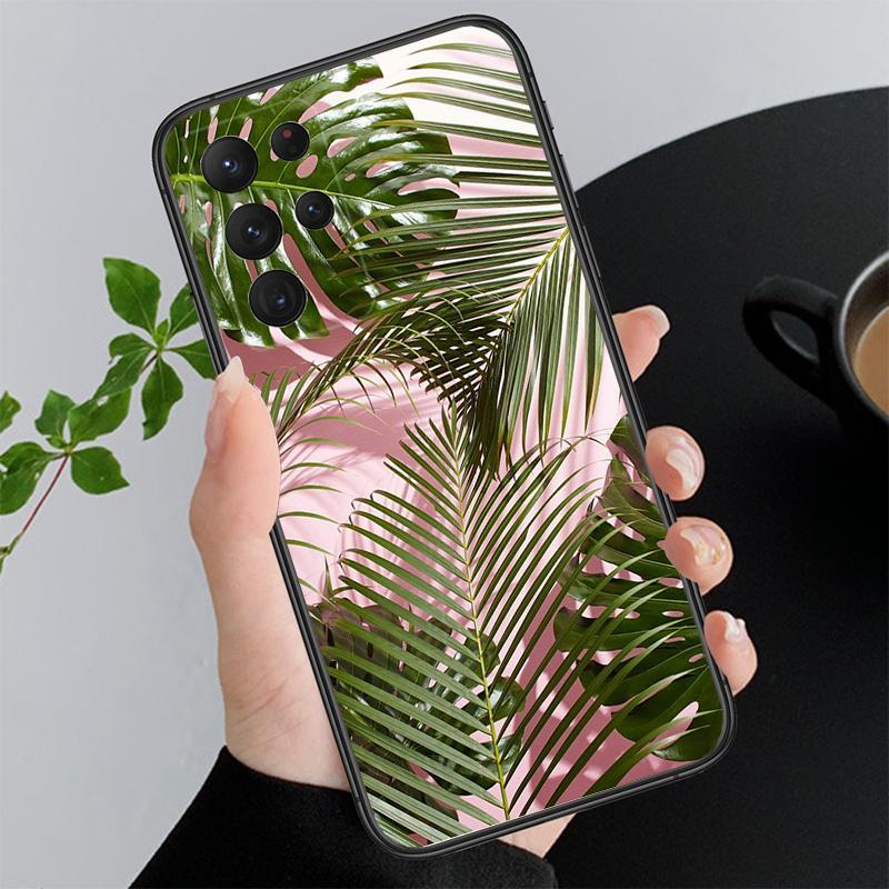 Palm Tree Leaves Phone Case For Samsung A52S A21S A33 A23 A13 A14 A32 A52 A53 A54 A51 A71 M51