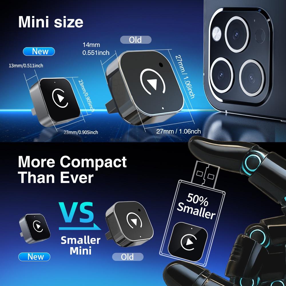 Wireless Carplay Adapter Suitable for Iphone And Android Devices, The 2025 Model Upgrades from Wired Carplay To a Wireless Version