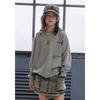 Bluetail Melange Gray Shoulder Slit Sweatshirt Aaa2ts08mg