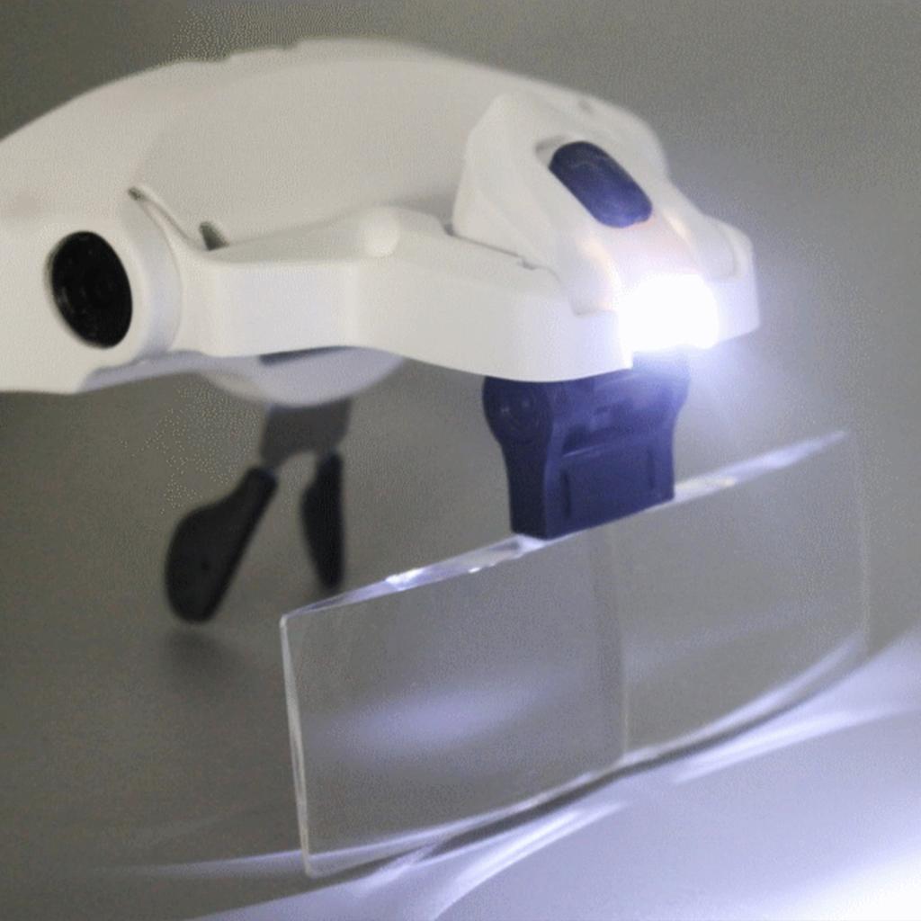 Lupă cu bandă pentru cap cu lumină LED Lupă pentru cap cu mâini libere cu 5 lentile pentru lucru în apropiere Ceas bijuterii ștampilă