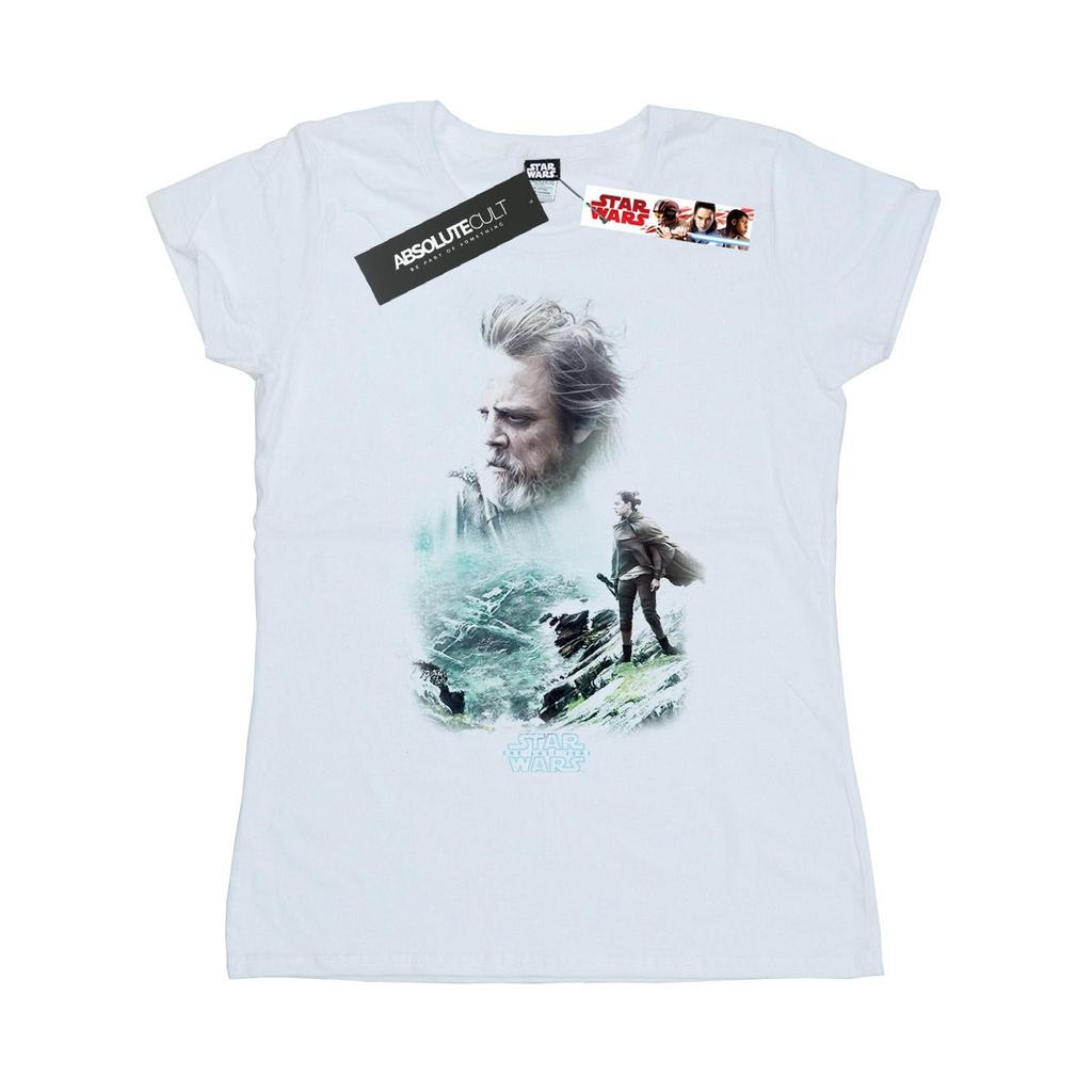 Star Wars Womens/Ladies The Last Jedi Luke And Rey Cotton T-Shirt