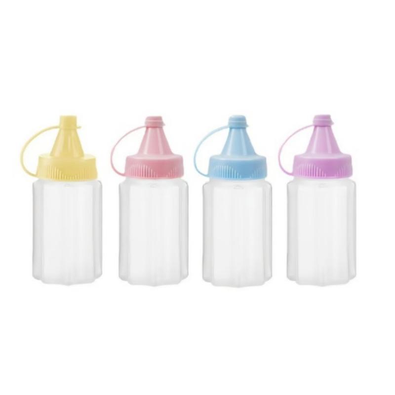 4Pcs/Set Spices Bottle Sauce Containers Seasoning Box Spice Jar Sauce Squeeze Bottle Small Condiment Storage Box
