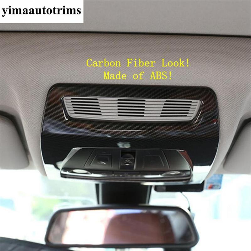 Roof Reading Lights Lamps Frame Cover Trim Carbon Fiber / Matte Accessories For BMW X3 F25 X4 F26 / 5 Series F10 F18 2012 - 2017
