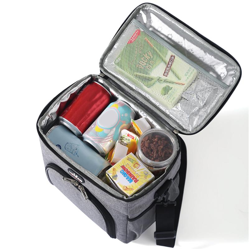 Insulated Bag Double-layer Large Capacity Picnic Bag Outdoor Portable Crossbody Fresh Cooler Lunch Bag