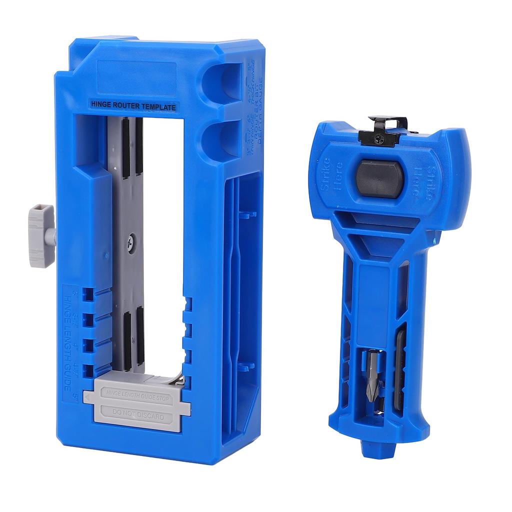 Blue Door Hinge and Latch Installation Kit Plastic Door Hinge Mortiser Template for Accurate