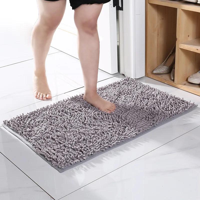 Chenille Doormats Absorbent Non-slip Washable Mat Anti-slip Quick-drying Microfiber Mud Mat Accessories