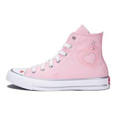 Chuck Taylor All Star High GS Y2K Heart Kids Sneakers Pink Donut-Glaze Vintage-White A09118C