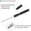 Tiny Tri-point Screwdriver, 0.6mm Size 80mm Length, Steel Y-Head Screw Driver with Swivel Lid Non-Slip Grip - (Applications: for Eyeglasses Watches