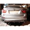 Car Auto Rear Bumper Lip Diffuser Spoiler for BMW X6 E71 35i SUV Base Bumper 2008-2013 Rear Racing Body Kits Carbon Fiber/FRP
