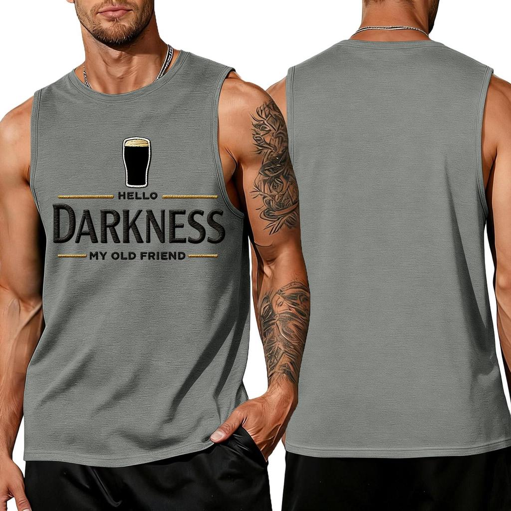 Men's Funny Printed Tank Top, Retro Sleeveless Casual Shirt for Lovers