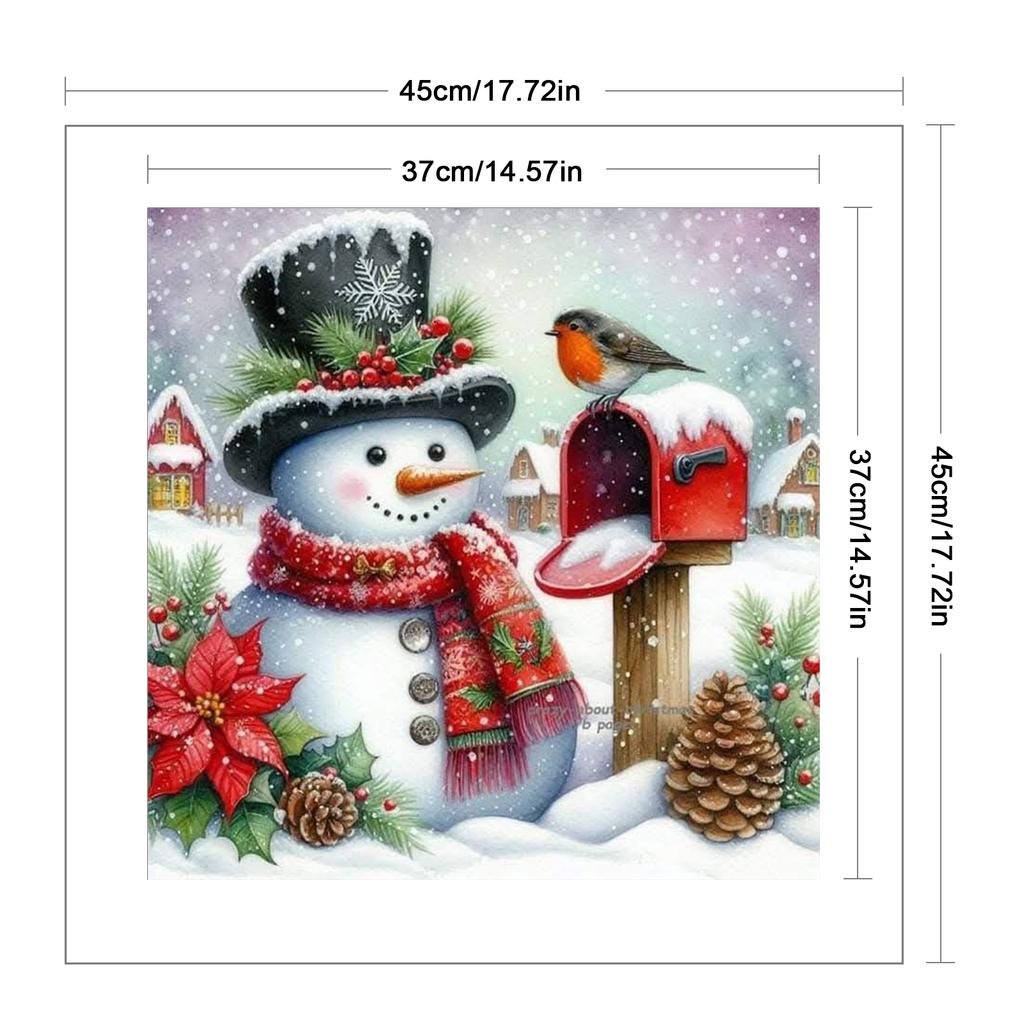 Christmas Full 11CT DIY Stamped Cross Stitch Kits 17.72x17.72in Needlework Embroidery Kit for Beginners Adults Home Decor