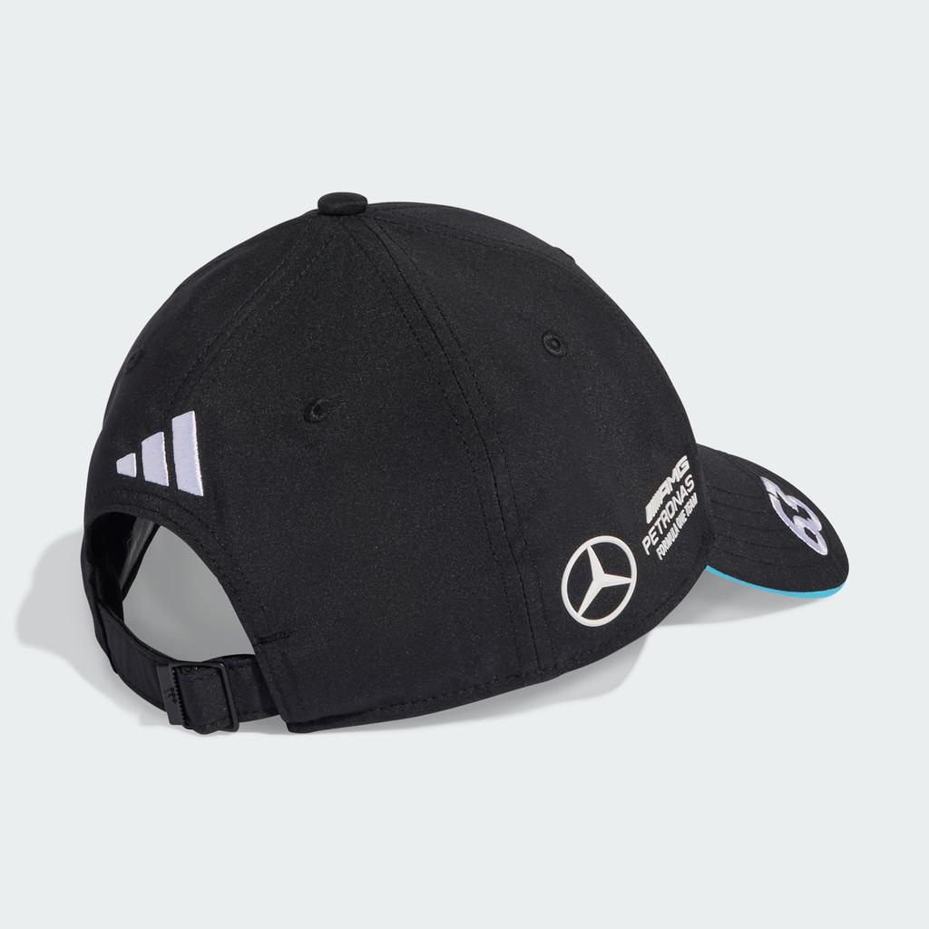 Adidas Mercedes AMG Petronas Formula One Team Baseball George Russel Black Cap, TO069, Men's, (JZ2569)