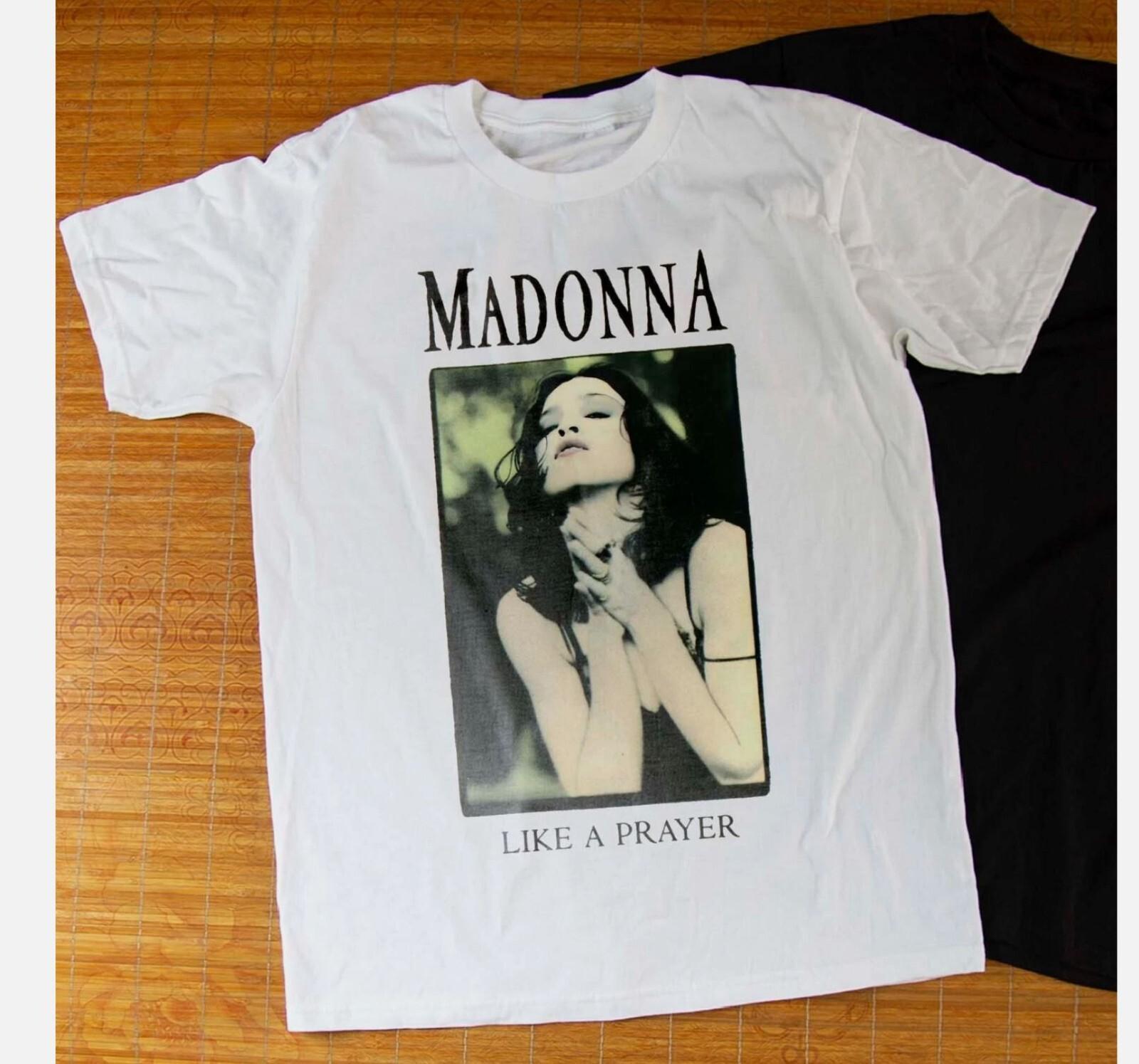 Madonna Like A Prayer Song Music Black Unisex T-shirt Size S-5XL XXXL