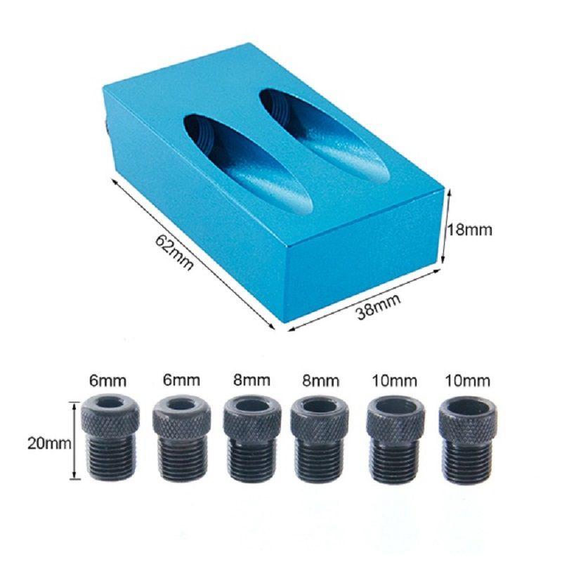 Premium Quality Pocket Hole Jig Kit With Versatile 6/8/10mm Drive Adapters For Seamless Woodworking
