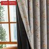 1PC Nuan Series European Luxury 100% Blackout Blackout Curtain Vintage Floral Curtains Curtain for Bedroom Living Room Balcony Window for Home Decor