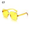 Costume Transparent Candy Color Sunglasses for Women Glasses Rimless Square Sunglasses High Quality High Quality