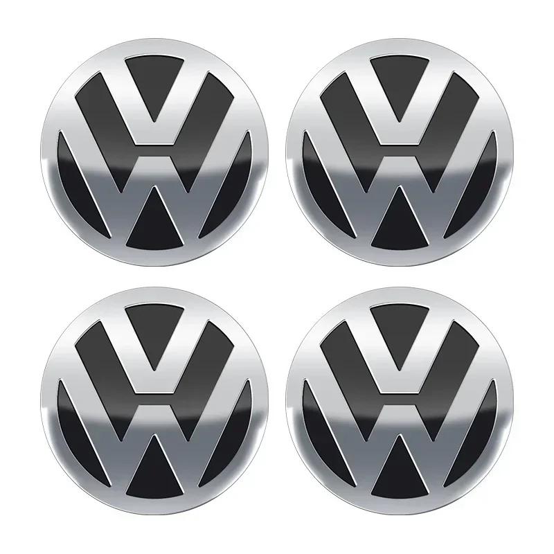 Car Sticker For VW Volkswagen Jetta MK5 Golf 4pcs 56mm 60mm 65mm 70mm 75mm Car Wheel Center Hub Cap Badge Emblem Sticker For Vol