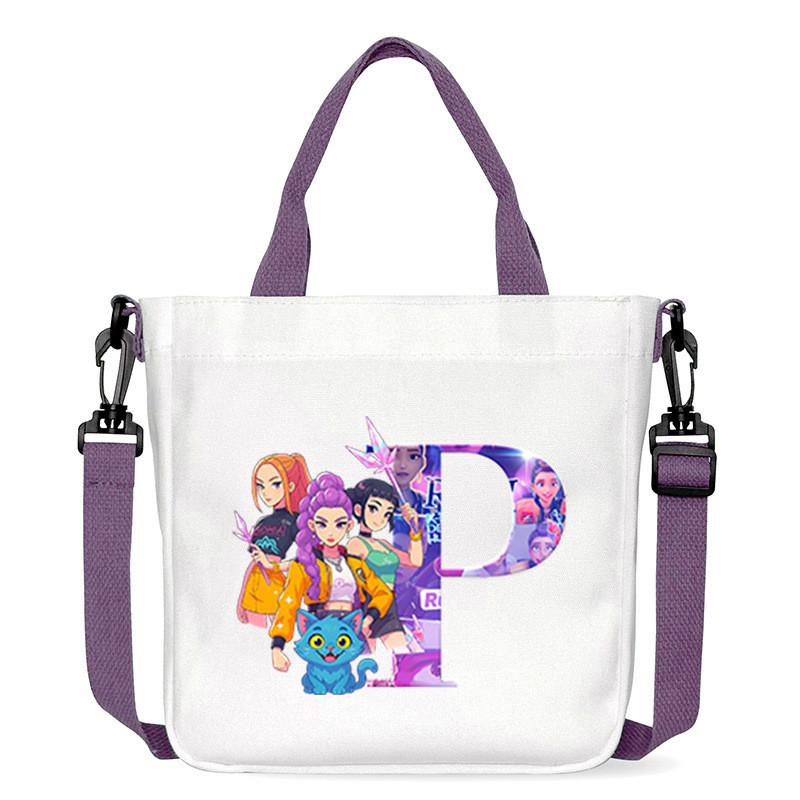 Kids Girls Sajaboys Rumi Mira Zoey Printed Student Lightweight Crossbody Bag Casual Canvas Shoulder Bags