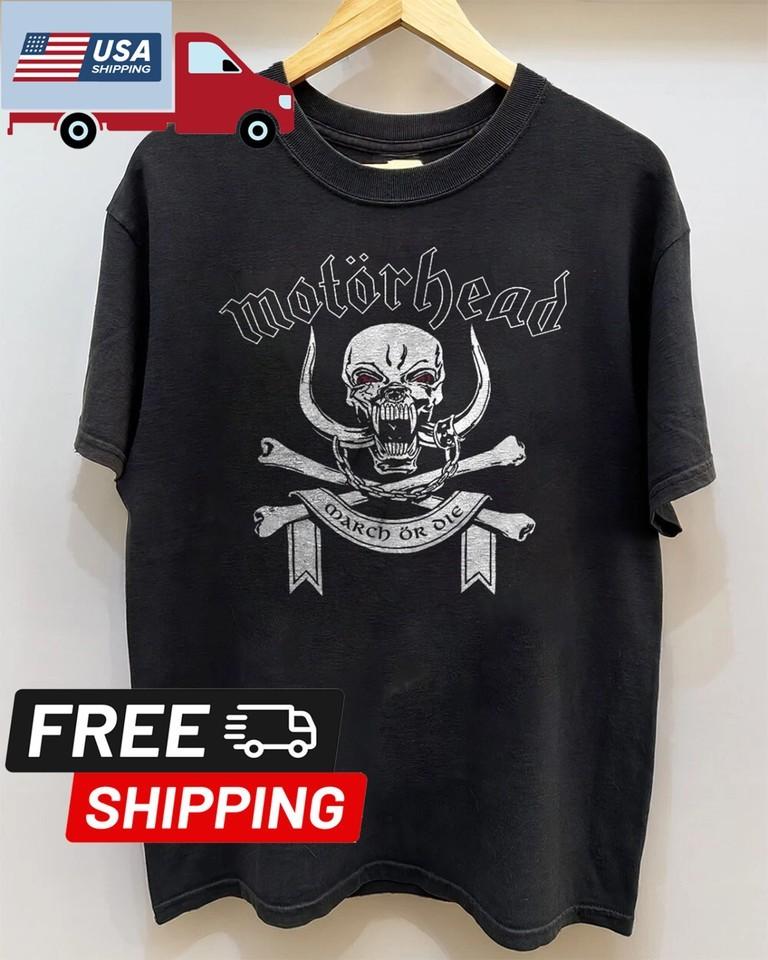 HOT Motorhead March ör Die Rock Band Unisex Black Tshirt Size S5XL Unisex T-Shirt XXXL