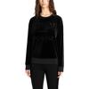 Armani Exchange FW23 Letter Logo Embroidered Crewneck Sweatshirt Women Sweatshirt Black 6RYM55-YJ9WZ-1200