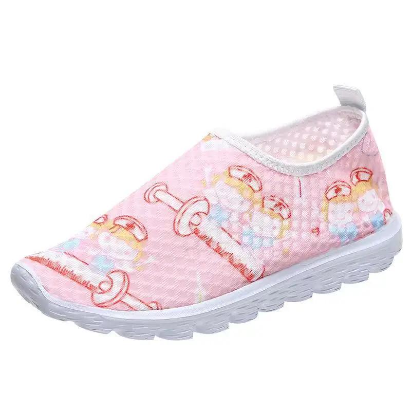 Ladies Loafers Cartoon Nurse Doctor Print Women Sneakers Slip On Light Mesh Casual Shoes Summer Breathable Flats Zapatos