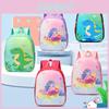 Adorable Cartoon Dinosaur Kindergarten Backpack For Kids Breathable Lightweight Nylon