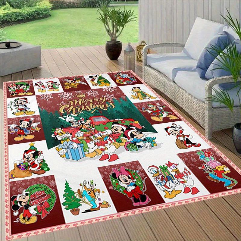 1 Stück Disney Cartoon-Figuren Muster Teppich Läufer Rutschfester Teppich Handwaschbar Fußmatte Geeignet für Wohnzimmer Schlafzimmer Heimdekoration