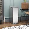 Trash Can 20L, Soft-Close Lid, Deodorant Compartment, Fingerprint-Proof, Stainless Steel, Silver