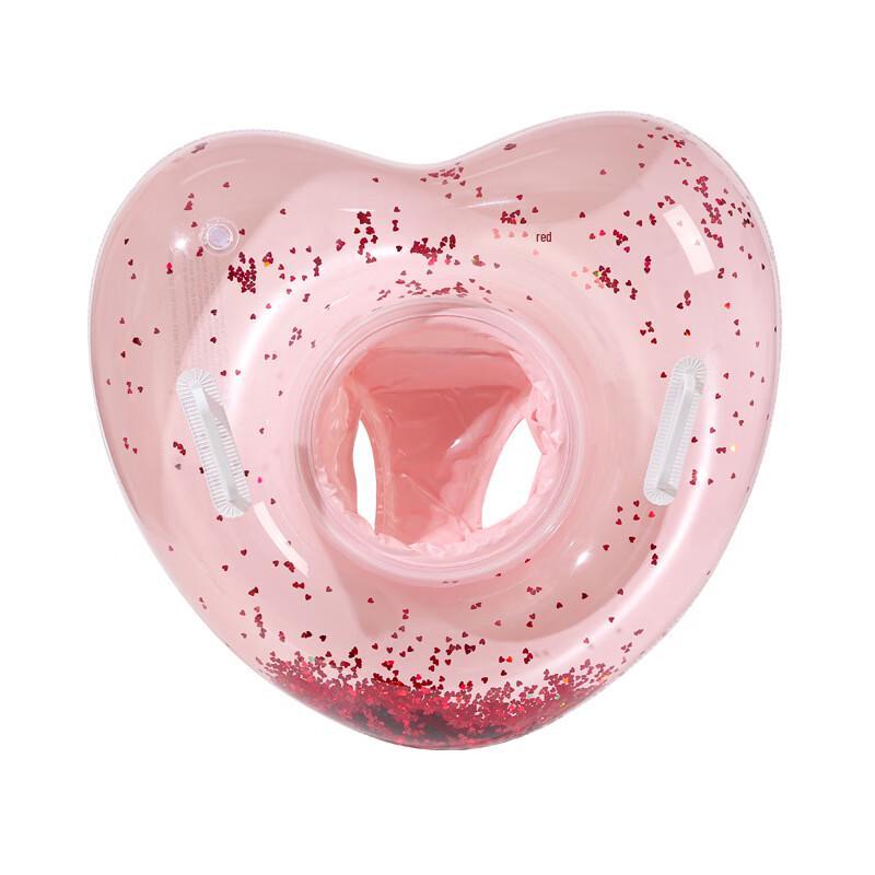 Pink Sequin Heart Baby Sit-on Swim Float
