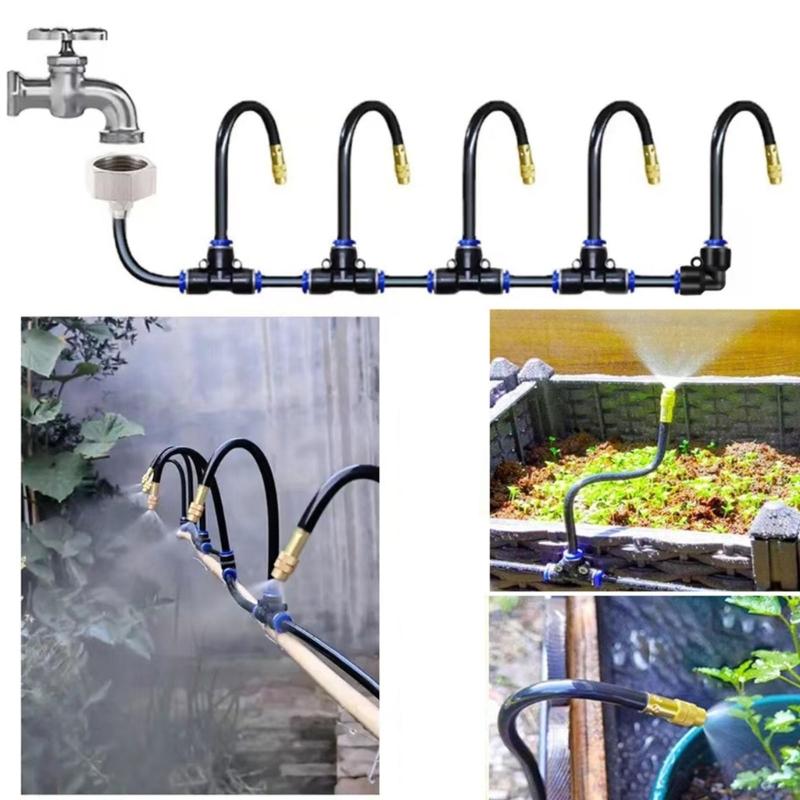 Automatic Garden Watering Equipment Multiple Angled Sprayed 360 Coverage Corrosion Resistant Easy Connection Hose System