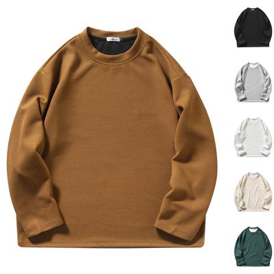 Men'S Fleece Round Neck Pullover With Fleece Solid Color Hoodie And Fleece Fleece Fleece Jacket