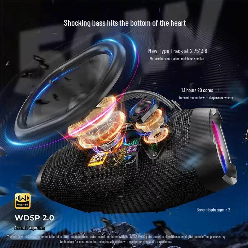 W-King X10S 50W Portable Waterproof Bluetooth Speaker (CN Version)