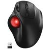 Trackball Bluetooth Duplo Ergonômico Sem Fio Conecta a 3 Polegares Alto Instantâneo 7 Receptor Compatível com Preto Último Modelo Mouse Yadkbo, e 2,4 GHz