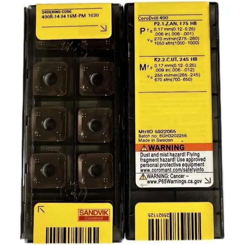 Original Sandvik / 490R-140416M-PM 1030 / CNC lathe carbide blade 10 PCS