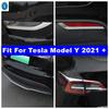 Front Rear Fog Lights Tail Eyelid Eyebrow Back Bottom Bumper Panel Cover Trim For Tesla Model Y  - 2024 Exterior Accessories