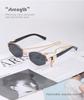 Korean Style Women's Round Frame Sunglasses with Fashion Chain