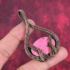 Thulite pendant copper wire wrapped gemstone pendant original thulite jewelry handmade pendant copper jewelry gifts for him designer pendant
