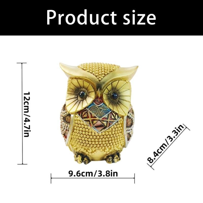 Owl Statue Home Decors Accents Small Animal Sculptures Lovely Owl Figurines for Bedroom Home Gift for Birds Lover