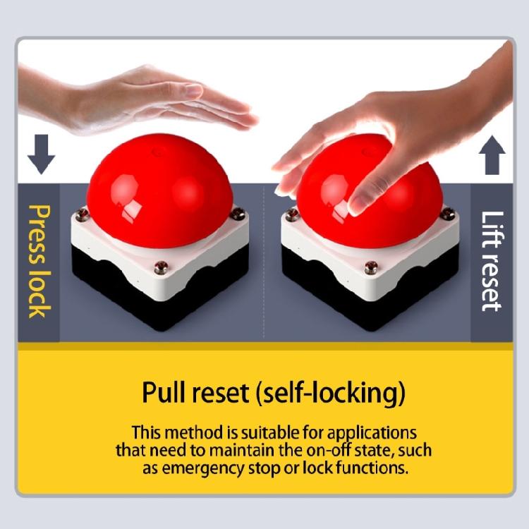 Emergency Stop Button Switches Sphericals Mushroom Head Resetting Designs for Enhances Safety In Industrial Setting
