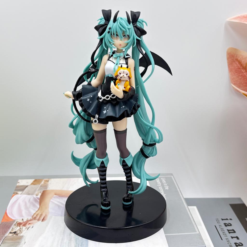 Hatsune Miki Anime Character Kawaii Pvc Model Standing and Sitting Doll Action Doll Collection Decorations Christmas Playthings Presents