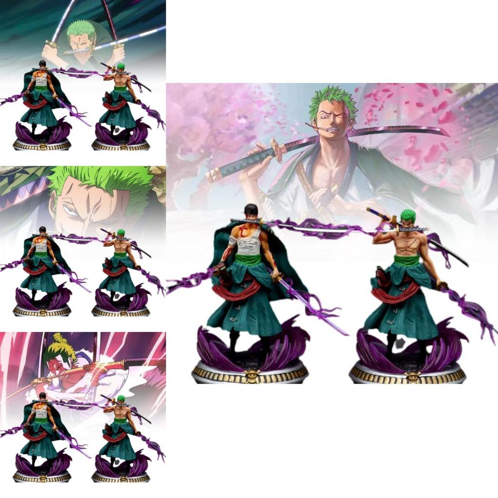 Captivating Anime Model Figurine Stunning Three Sword Style Zoro Desktop Display