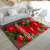 Rose Customized Name Floor Rug Office Rug Design for Dormitory Study Room Foyer Playrooms Anti-slip Rug Anime Office Decor