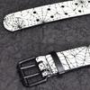 Rhinestone Goth Style Belt Punk-Style Halloween Skeleton Waistband Skull Print Belt  Streetwear